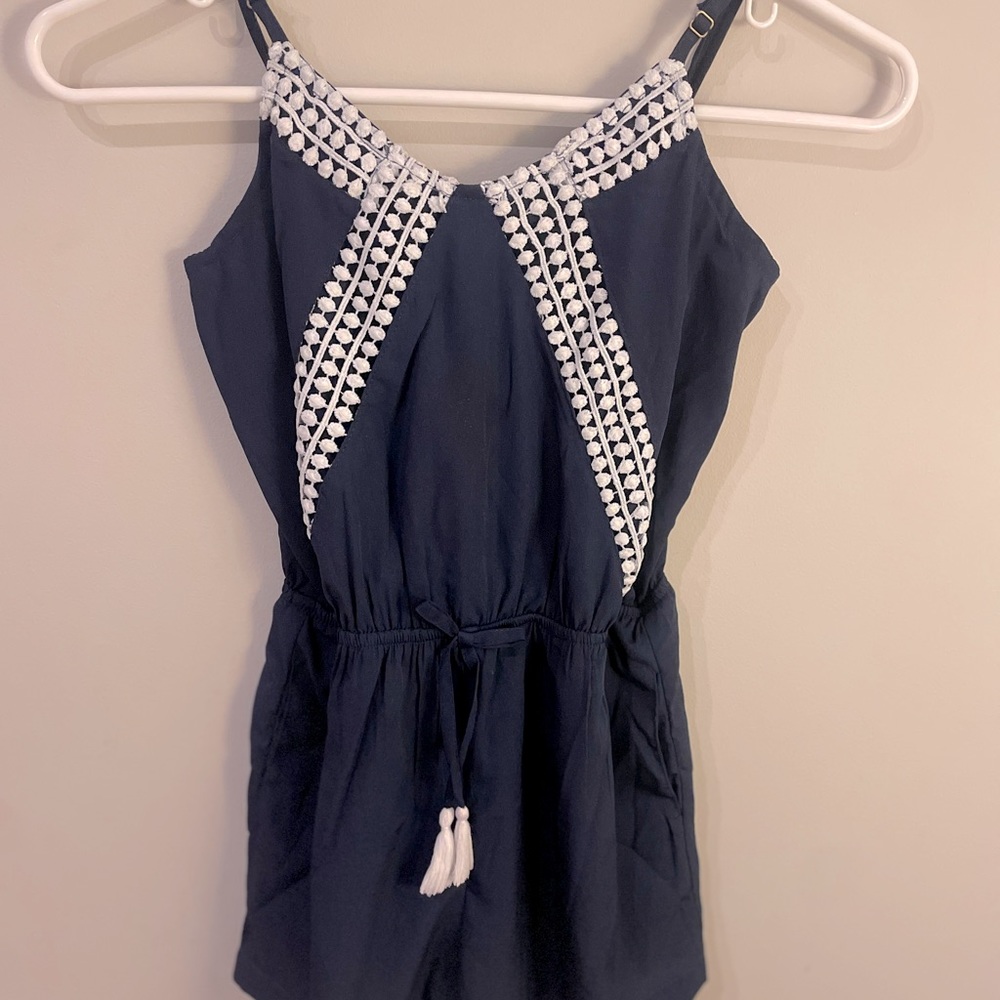 Navy Summer Shorts Romper